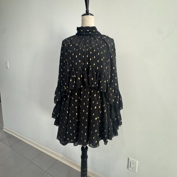 Commense Foil Spot Print Cami Dress with Matching Cape NWT, Size M - Picture 13 of 17